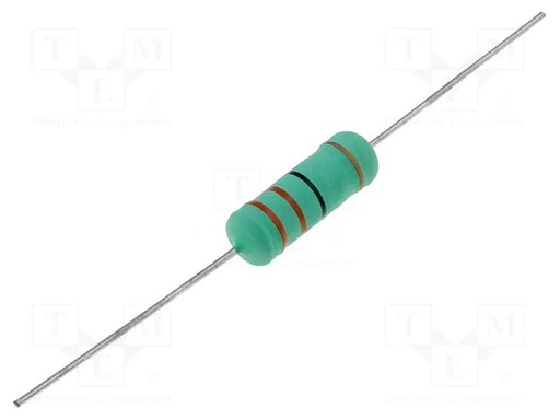 [H11322] Trådviklet modstand - 5W / 0,1ohm, Ø8x15mm (±5%)
