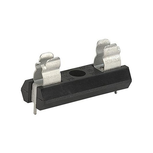 [H62985] Sikringsholder - Ø6,3x32mm, til print, Sort