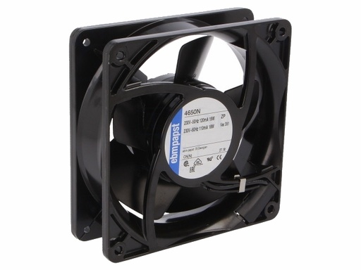 [H16406] AC Blæser - 120x120x38mm 230VAC / 19W, m. glideleje