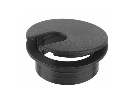 [H31731] Bord-kabelgennemføringsflange - Sort plast, Ø35mm (2-delt)