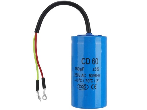 [H14268] MOTOR start kondensator - 75uF / 250Vac m. ledn. (CD60)