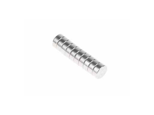 [H19237] Magnet, neodynium - Cyl. N40 Ni Ø5x2mm (10 stk.)
