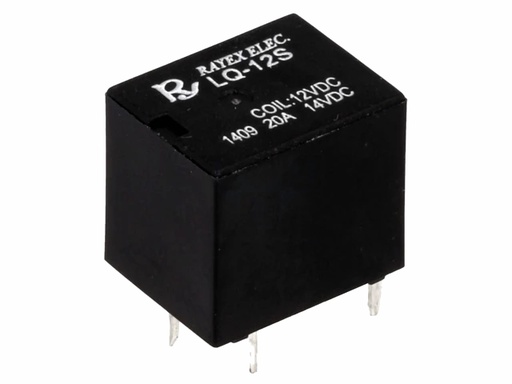 [H49613] Autorelæ - 12Vdc 20A, 1 x skifte (SPDT), 5 printben (2,5mm)