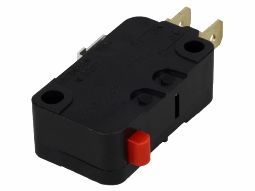 [H40390] Mikroswitch u. arm - 16A/250V, ON-(ON) SPDT, 4,8mm spadestik
