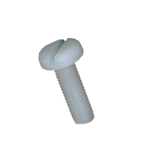[H62161] Maskinskrue, plast - M5x30mm, ligekærv (50 stk.)