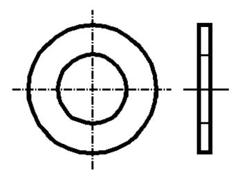 [H54716] Spændeskive - Fiber, M2.5, Ø6mm (50 stk.)