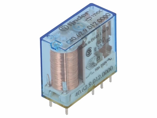 [H62417] Miniature relæ - 12VDC 10A, 2 x skifte (DPDT), 8-ben 5mm