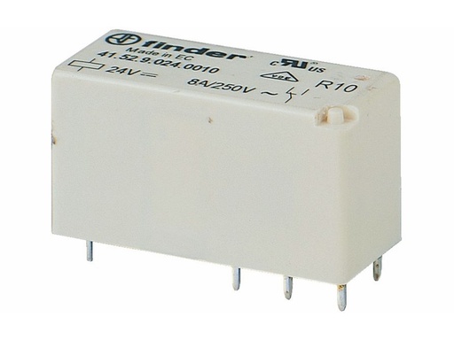 [H61095] Miniature printrelæ - 12VDC / 8A, 2 x skifte (DPDT)