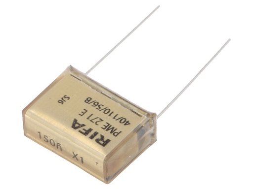 [H54818] X1 Papirkondensator - 150nF / 300VAC, ±10% (22,5mm)