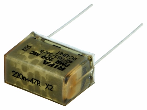 [H54607] X2 RC filterkondensator - 220nF + 47ohm 250VAC (20,3mm)