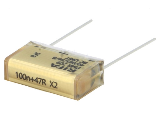 [H54611] X2 RC filterkondensator - 100nF + 47ohm 250VAC (20,3mm)