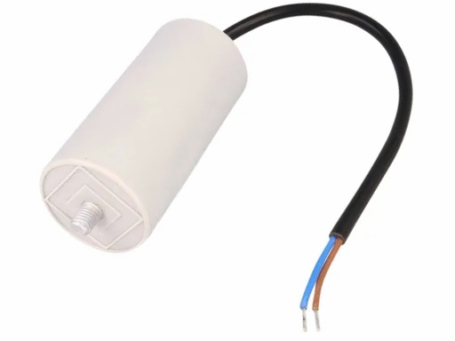 [H61914] MOTOR kondensator - 50uF / 400V, M8 forskruning, Ledning