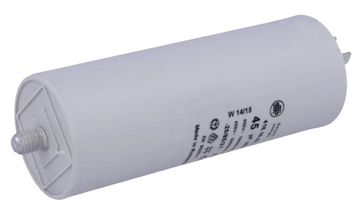 [H63239] MOTOR kondensator - 45uF / 425V, M8 forskruning, Spadestik