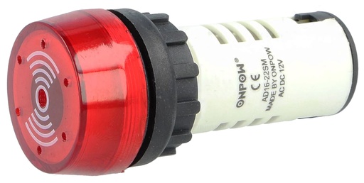 [H60999] Panel lydgiver - 12Vdc, 80dB, Ø22