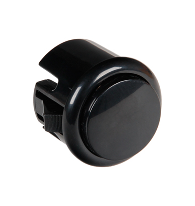 [H60837] Arkade mini trykkontakt med mikroswitch - Off-(On), Sort