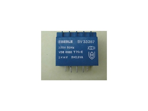 [H17381] 230V printtransformator - 1,8VA 2 x 14V / 2 x 64mA