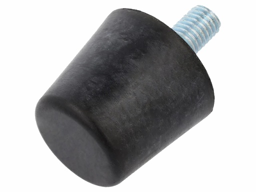 [H61230] Vibrationsdæmp. gummifod - M10x12mm gevind, Ø38mm, konisk