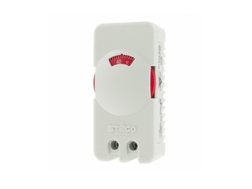 [H62145] Termostat til DIN skinne - NC, 10A/250V, 0-60°C