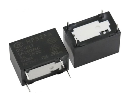 [H31954] Subminiature relæ - 12VDC / 5A-250VAC, 1 x slutte (SPST-NO)