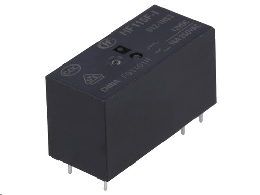 [H14307] Miniature relæ - 12VDC 16A, 1 x slutte (SPST-NO), 6-ben 5mm