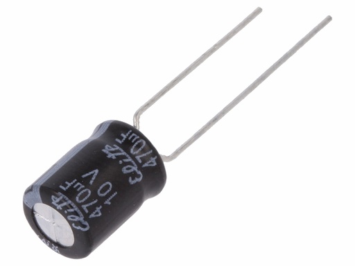 [H56971] 470uF / 10V Lodret elektrolyt, Ø8x11,5mm (105°C)