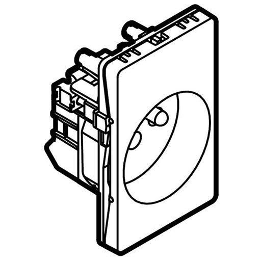 [1017048070] Fuga stikkontakt 2P m. pindjord 1,5m koksgrå