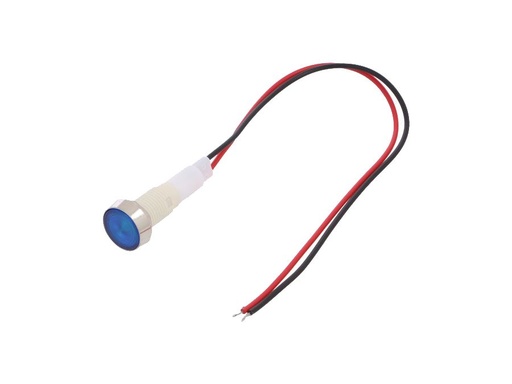 [H59681] LED panel kontrollampe - 230V, Blå (Ø10mm hul)