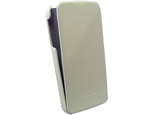[H41071] Flip case cover til iPhone 5/5S - HQ fashion Læder, Hvid