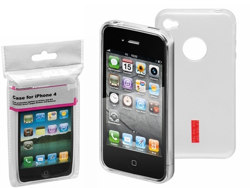 [H32411] TPU cover til iPhone 4/4s - Soft Touch, Transparent