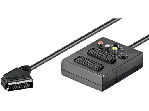 [H45632] Scartbox - SCART han > 2 x SCART hun + 3xRCA + SVHS (0,5m)