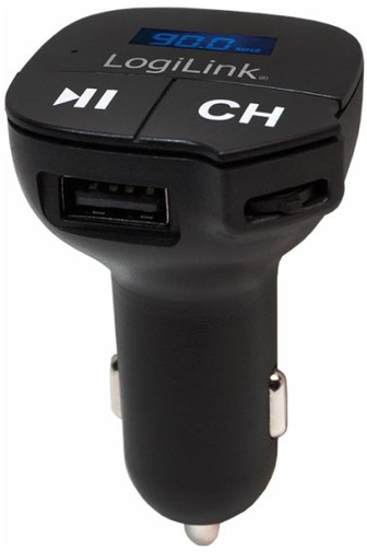 [H49234] Bil FM sender til micro SD kort - Med USB ladeport