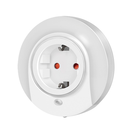 [H62433] LED natlampe - 1 x 230Vac udtag, skumringssensor, 2700K