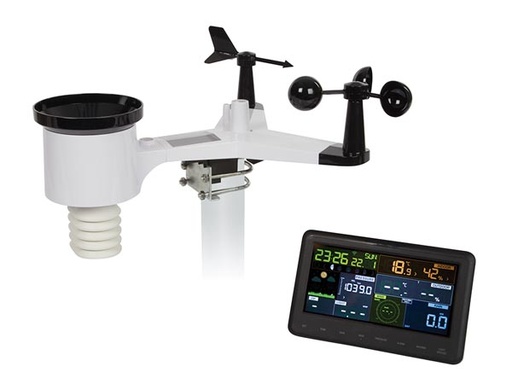 [H60082] WIFI vejrstation med sort farvedisplay, WIFI og App