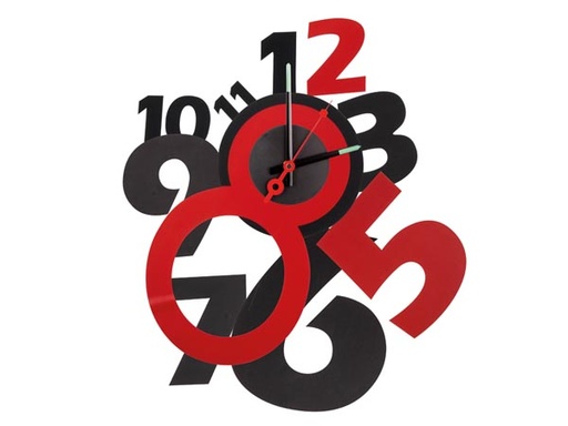 [H48119] Gør-det-selv væg-ur m. selvklæbende stickers - ABSTRACT