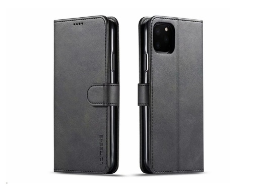 [H28139] Læder flipcover m. kortholder - Til iPhone 13 ProMax, Sort