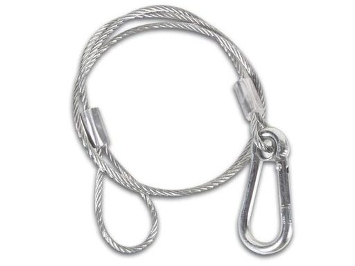 [H18487] PVC belagt sikkerhedswire (Ø3,2mm x 86cm, 50kg)