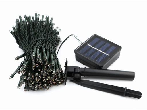 [H18488] Udendørs solcelle LED lyskæde - 100 Varm Hvide LEDs (12m)