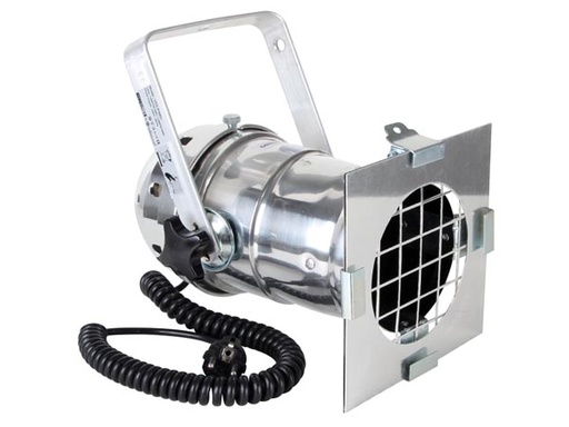 [H18711] PAR46 lampehus - Krom, E27, spiralkabel m. stik