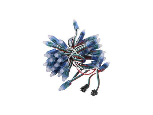 [H57366] Smart LED WS2811 lyskæde - 5V, Ø12mm, 50 LEDs (5,5m)