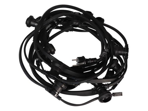 [H53968] Udendørs lyskæde u. pærer - 50 x E27 sokkel, IP44 (25m)
