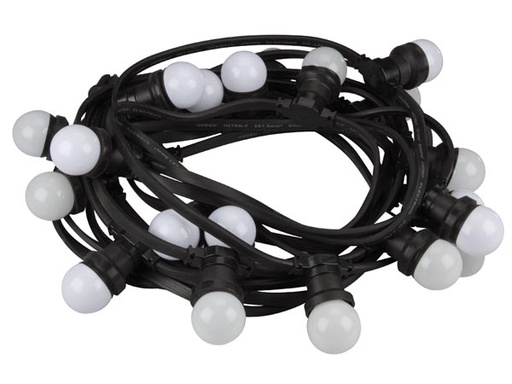 [H31355] Udendørs lyskæde m. 20 varm hvide LED pærer - IP44 (11,5m)