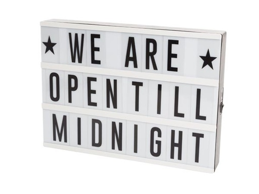 [H54355] LED lysboks - 30x22x4.3cm, inkl. 95 tegn