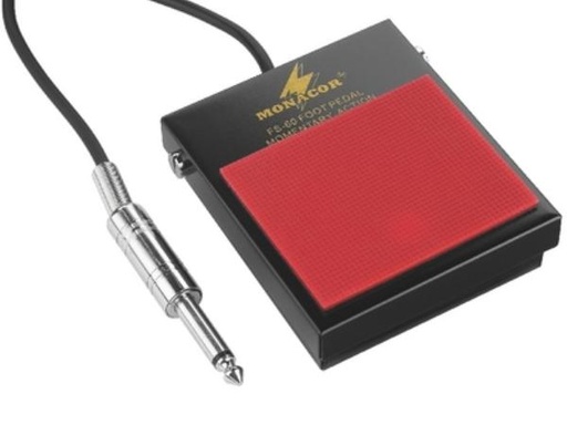 [H28472] FS-60 Moment fodkontakt inkl. kabel m. 6,35mm jack