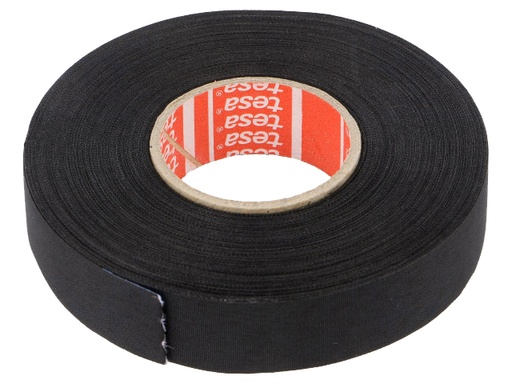 [H56368] Lærredstape - 19mm bred / 260µm, Sort (25m)