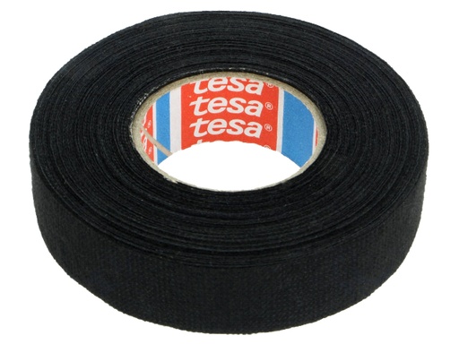 [H56372] Lærredstape - 19mm bred / 280µm, Sort (15m)