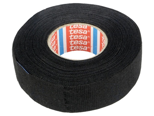 [H56379] Lærredstape - 25mm bred / 300µm, Sort (15m)
