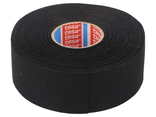 [H56384] Lærredstape - 38mm bred / 320µm, 150°C, Sort (25m)