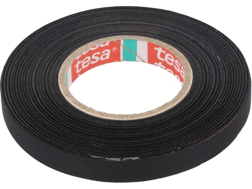 [H56391] Lærredstape - 9mm bred / 160µm, Sort (25m)