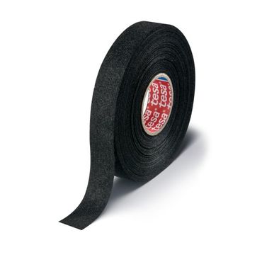 [H56397] Lærredstape - 9mm bred / 300µm, Sort (15m)