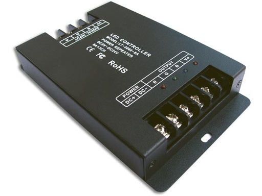 [H49910] RGB LED strøm repeater m. PWM, 12/24V, 3 x 8A